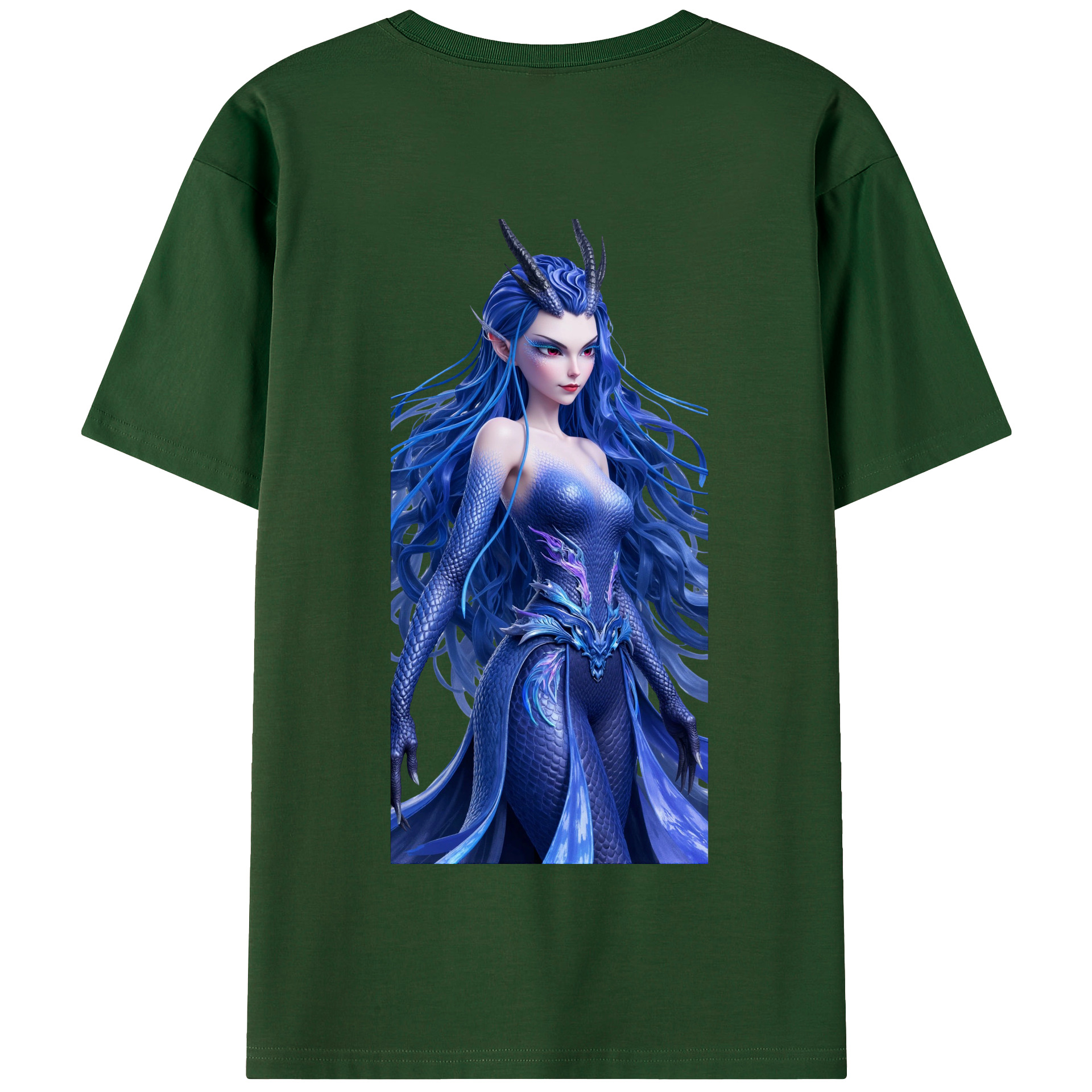 （画像用） Ne Zha 2 ナタ 魔童の大暴れ 綿100％半袖Tシャツ（背面プリント）